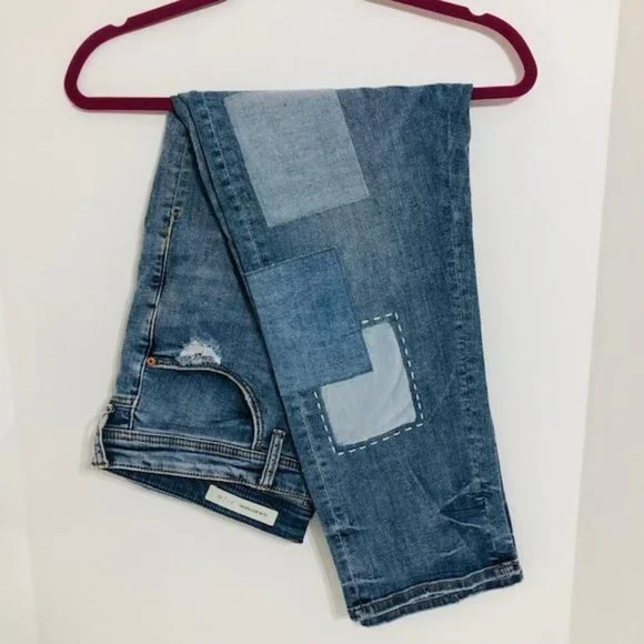 Anthropologie Blue Boyfriend Jeans - Picture 2 of 14